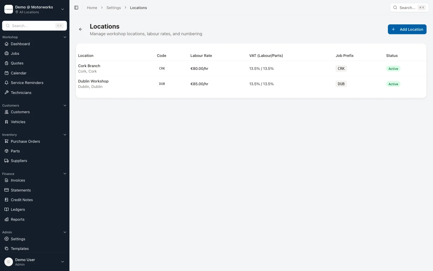Multi-Location feature in MotorWorks garage management software